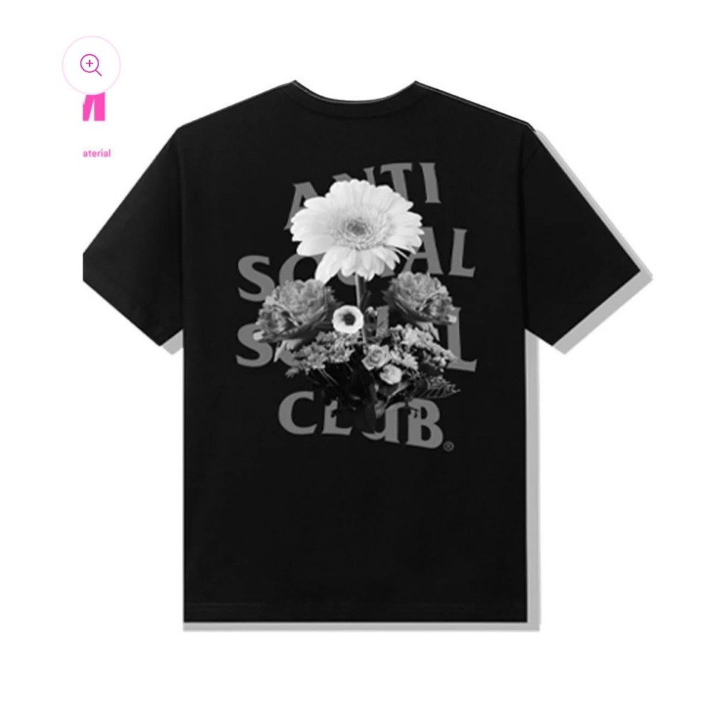 AntiSocialSocialClub 3M “Ghost of You and Me Tee” in Black -Size Large!